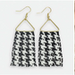 Paige Beaded Houndstooth Fringe Earrings