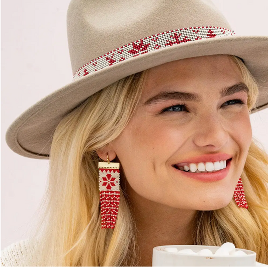 Lauren Holiday Beaded Fringe Earring