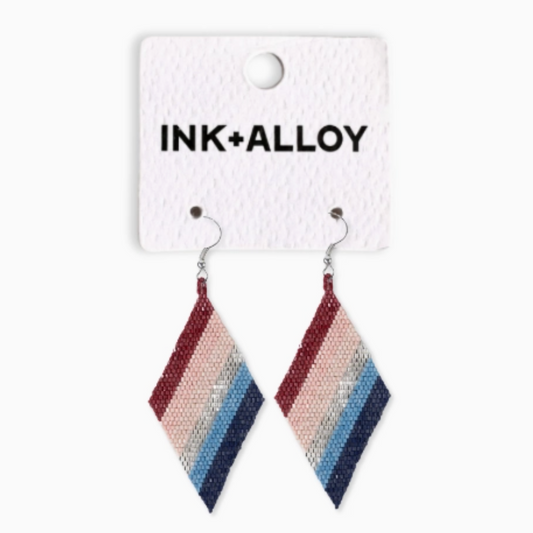 Frida Diagonal Copenhagen Beaded Earring