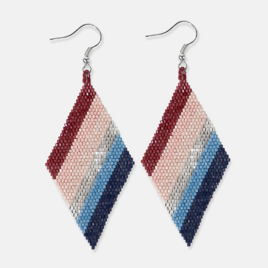 Frida Diagonal Copenhagen Beaded Earring