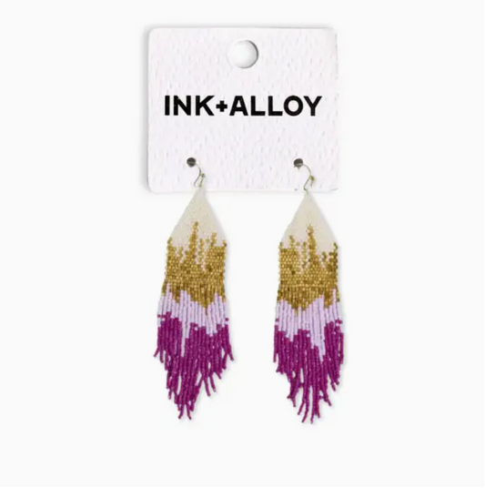 Claire Ombre Beaded Fringe Earrings