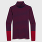 VV Navy and Red Stripe Turtleneck