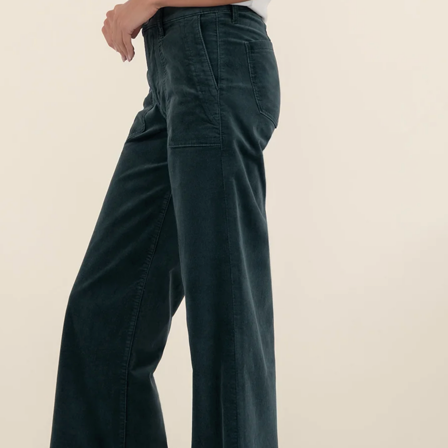 Meg Velveteen High Rise Wide Leg