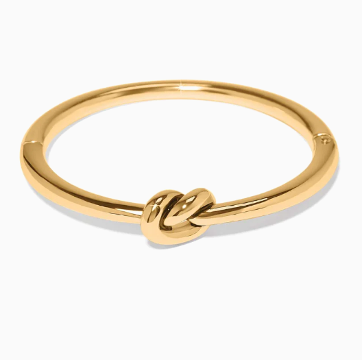 Interlok Hinged Gold Bangle
