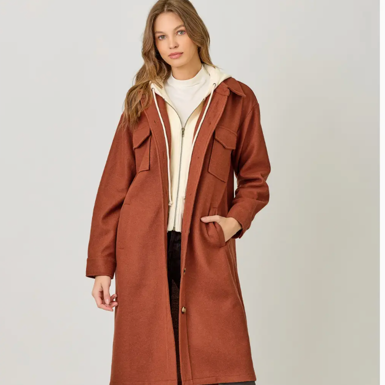 Twofer Hoodie Coat