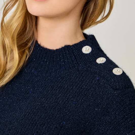 Mock Neck Sparkle Sweater