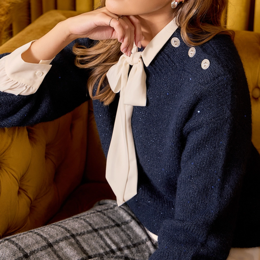 Mock Neck Sparkle Sweater