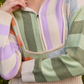 Multi-stripe Zip Neck Sweater