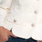 Collarless Jacket With Scallop Detail