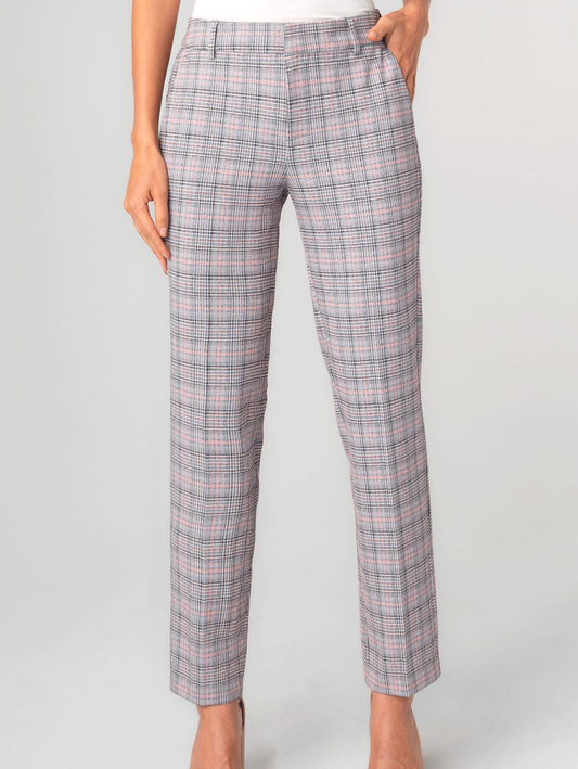Kelsey 29" Gray Plaid Trouser