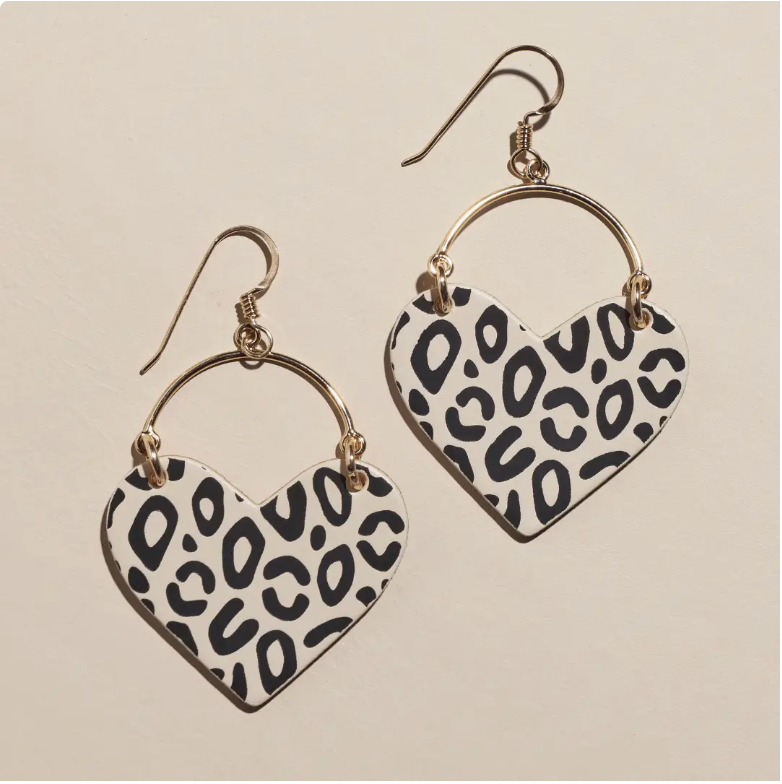 Ecru Posh Leopard Lover Earring