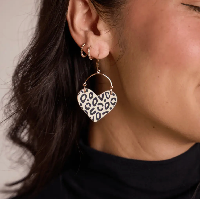 Ecru Posh Leopard Lover Earring