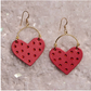 Crimson Shimmer Silver Harlow Earring