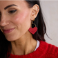 Crimson Shimmer Silver Harlow Earring