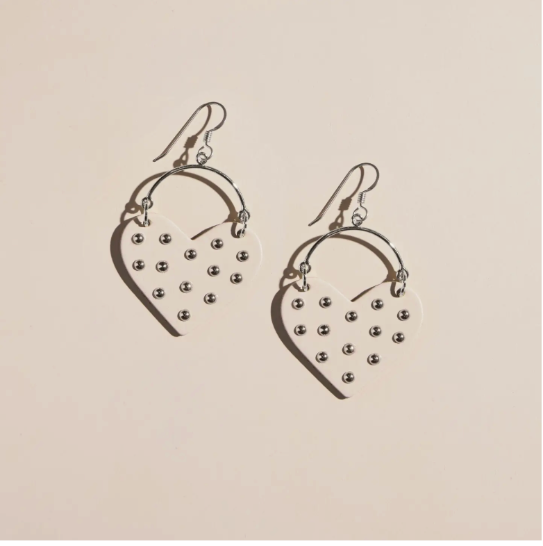 Ecru Studded Harlow Earring