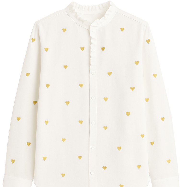Dylan Heart Embroidered Blouse
