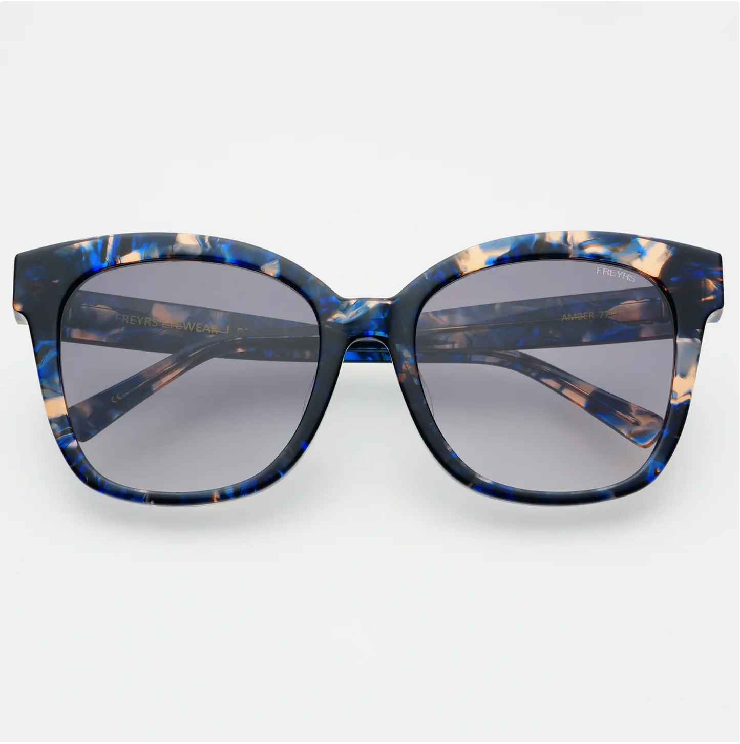 FREYRS Amber Blue Acetate Cat Eye Sunglasses