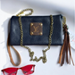 Navy LV Repurposed Crossbody