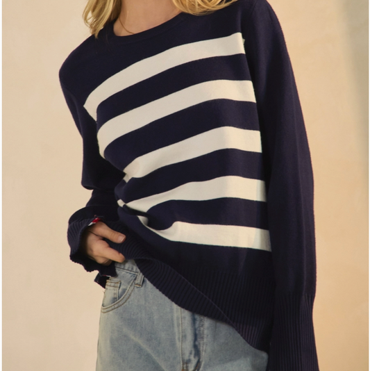 Navy Stripe Sweater