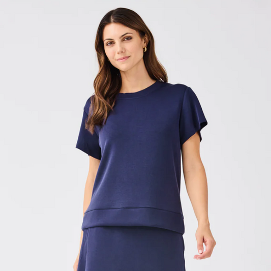 McKenzie Short Sleeve Top - Navy