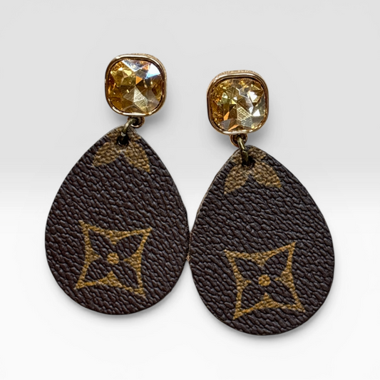 LV Teardrop Upcycled Earring