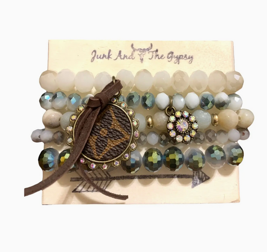 Sparkly Margarita Upcycled Bracelet Set
