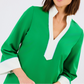 Brenda Green and White Shift Dress