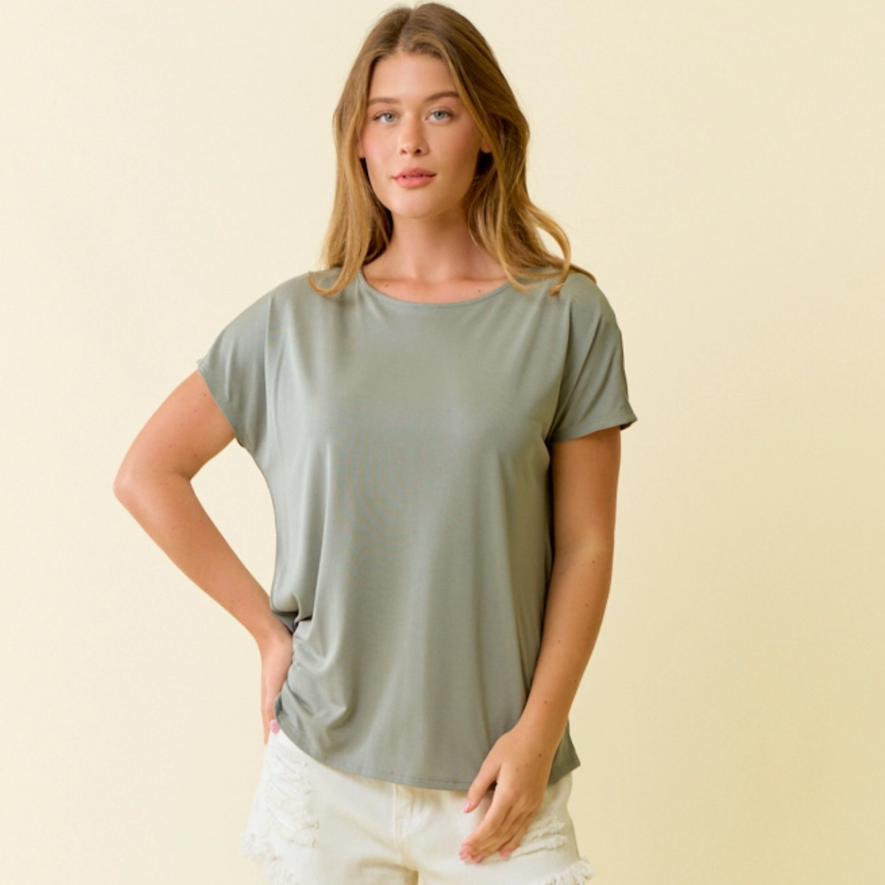 Oversized Cutout Back Top
