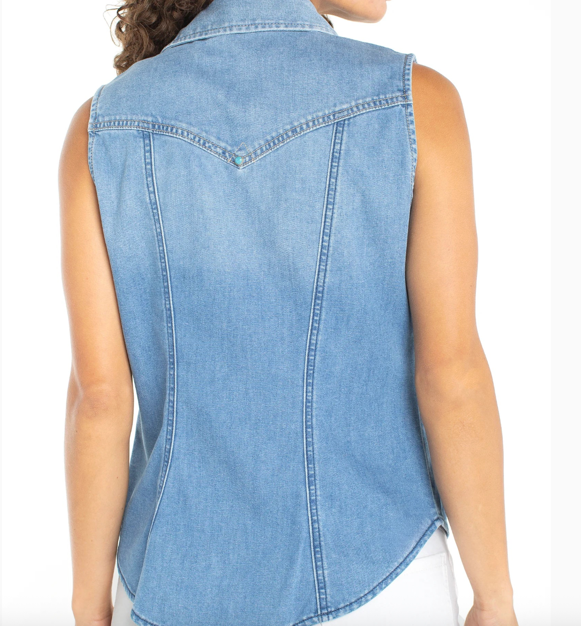 Liverpool Sleeveless Slim Shirt