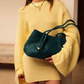 Nova Hand Woven Small Shoulder Tote-Palm Green