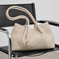 Nova Hand Woven Small Shoulder Tote-Oyster