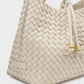 Nova Hand Woven Small Shoulder Tote-Oyster