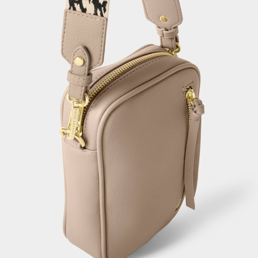 Hallie Small Crossbody Bag-Light Taupe