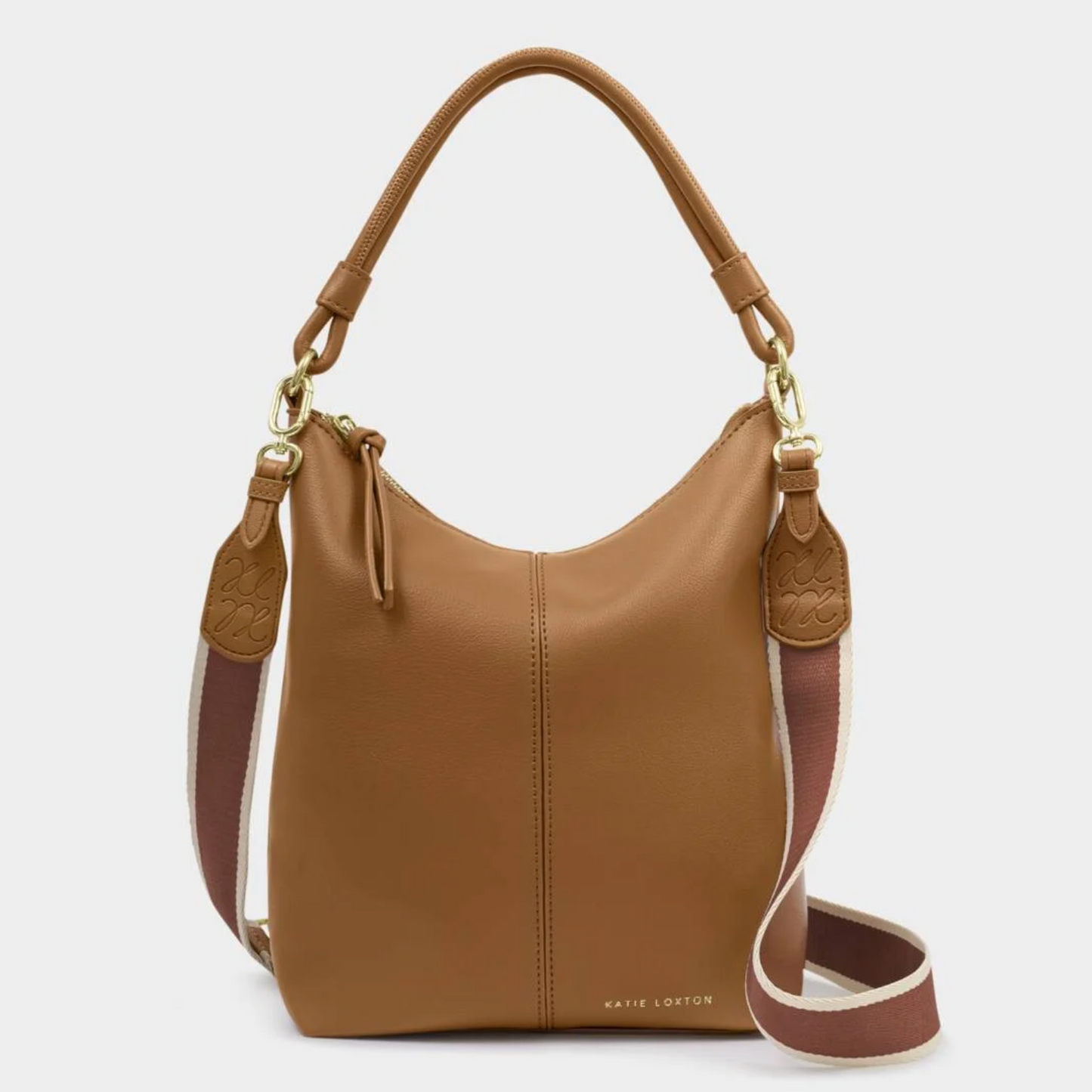 Hallie Satchel Bag-Caramel