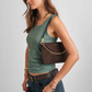 Cord Small Suedette Shoulder Bag