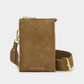 Avery Slim Quilted Suedette Crossbody Bag-Caramel