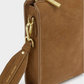 Avery Slim Quilted Suedette Crossbody Bag-Caramel