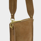 Avery Slim Quilted Suedette Crossbody Bag-Caramel