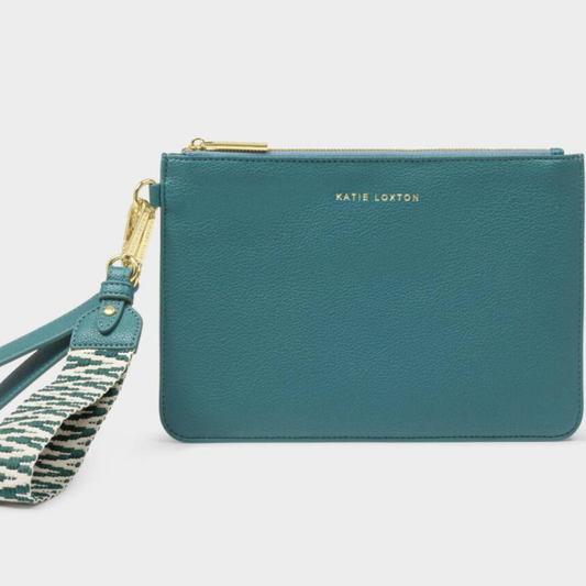 Hallie Wristlet Pouch-Teal