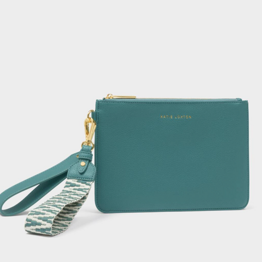 Hallie Wristlet Pouch-Teal