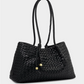 Nova Small Shoulder Tote-Black