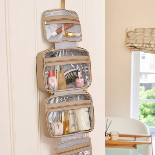 Hanging Makeup & Toiletry Bag-Light Taupe