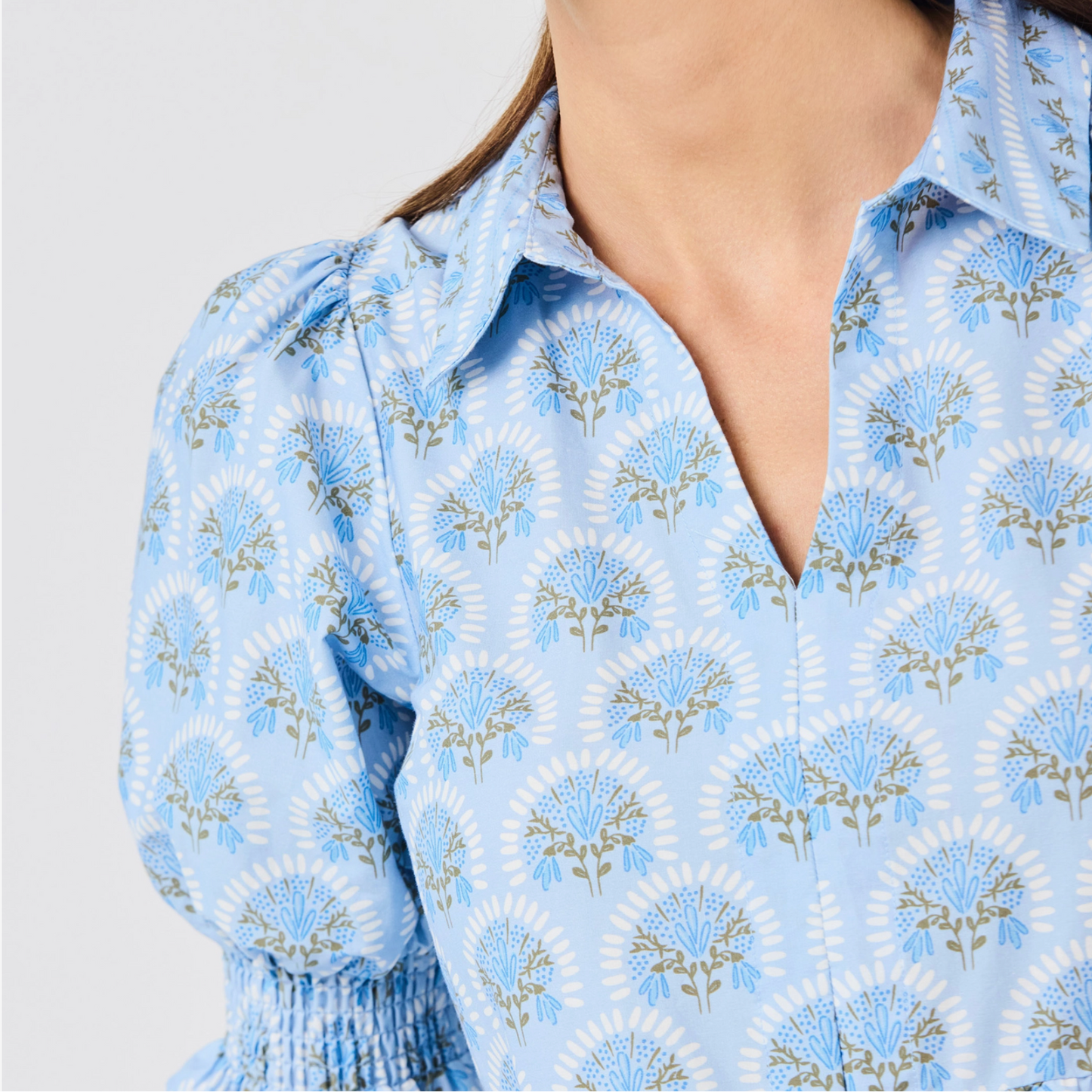Molly Dress-Flora Blue