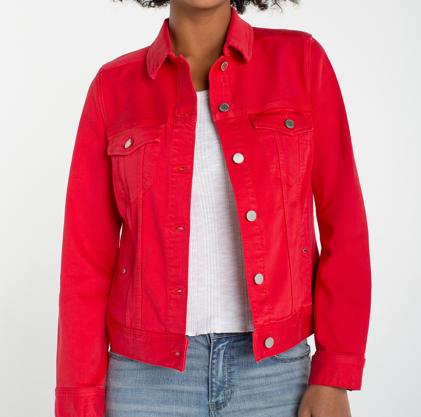 classic jean jacket-Cherry rose