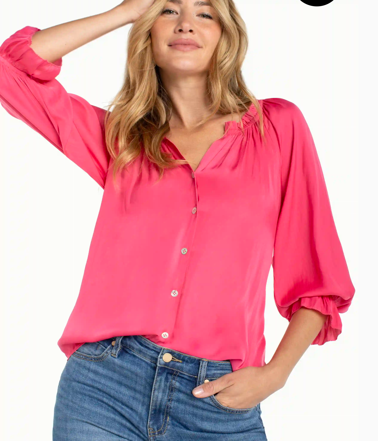 Satin blouse -perfect pink