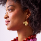 Brass Sasha Layered Flower Threader Earrings