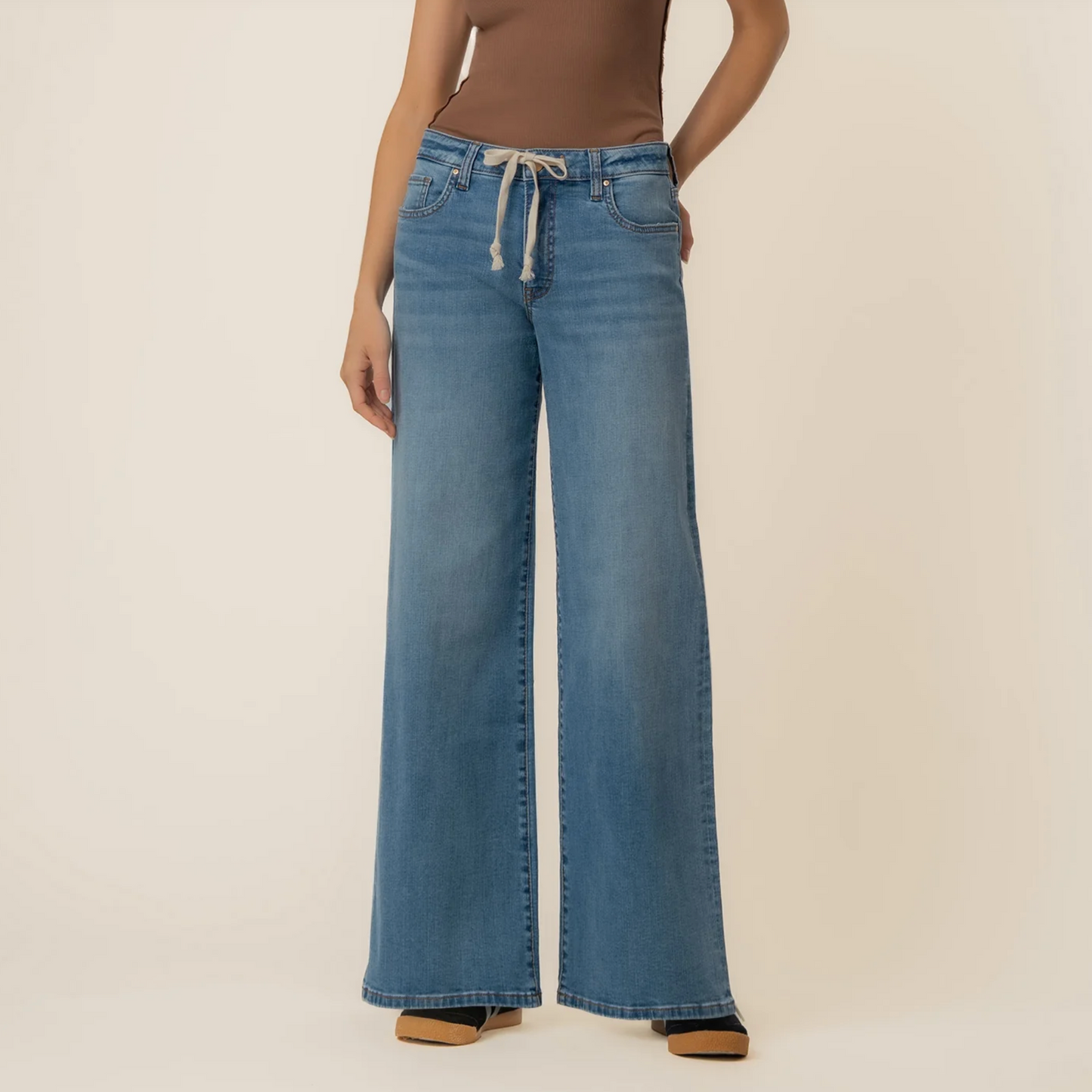 Kut Maya High Rise Tie Waist Denim