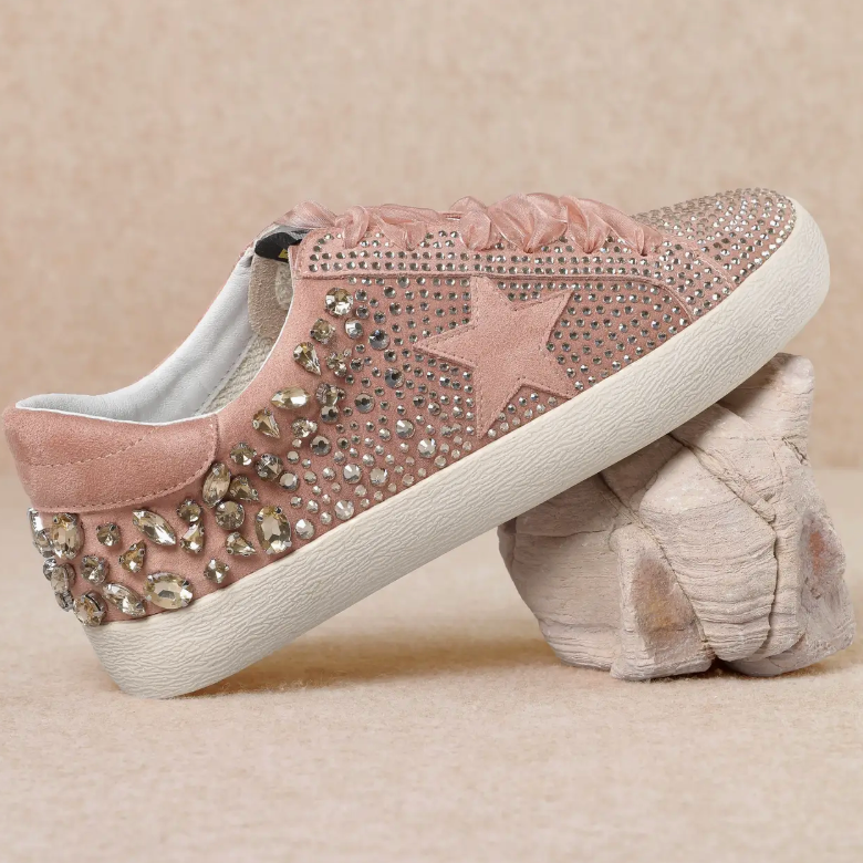 GOLDIE Taupe Sparkle Sneaker