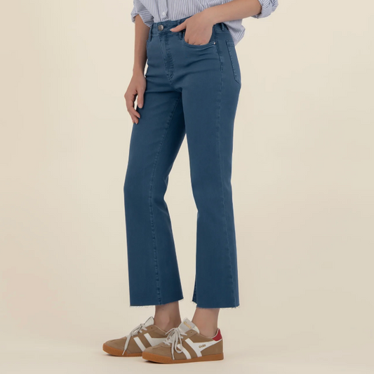 Kelsey Fab Ab Ankle Flare-Ocean Blue