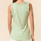 Solid Knit Tank with Ruffle Trim